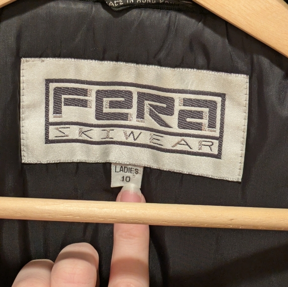 Gorgeous Vintage 90s Fera Skiwear 10 Bomber Jacket With Removable Fur Collar - Picture 7 of 15